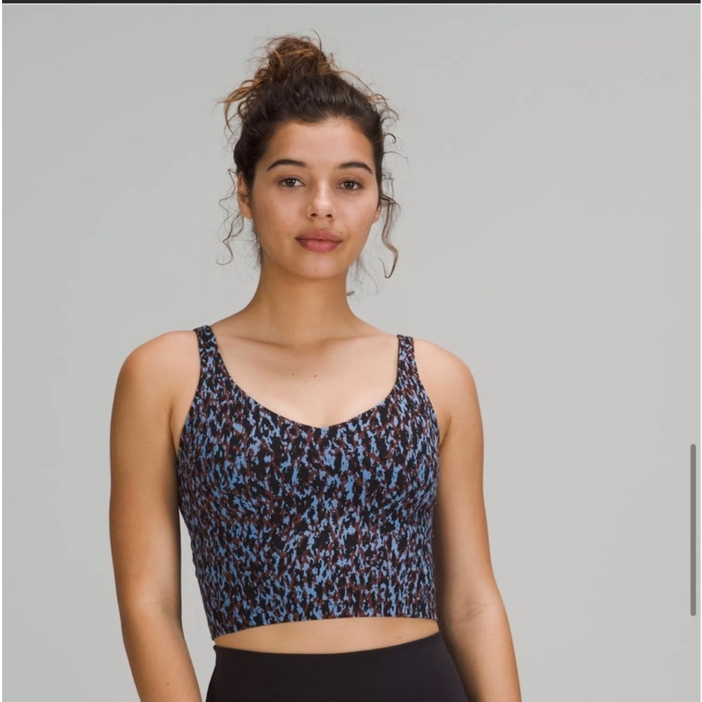 Lululemon Align Tank Top Leopard Camel Blue Nile Size 6